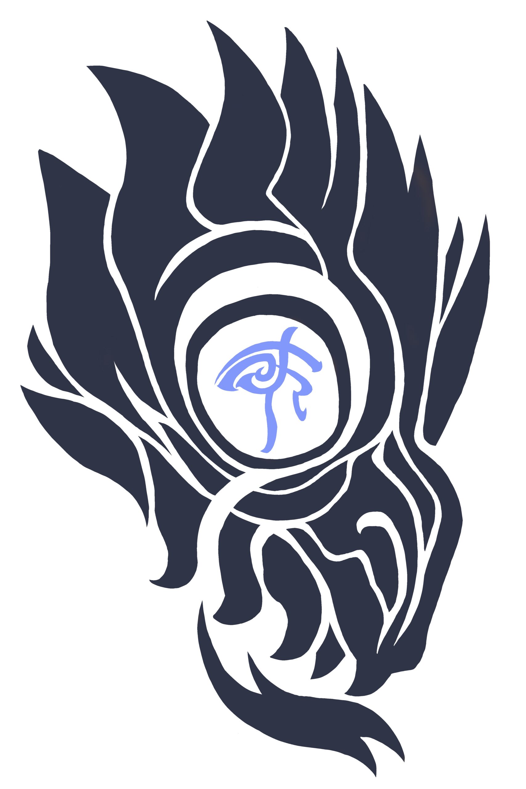 A stylized basilisk's head